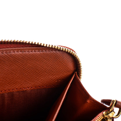 Prada Saffiano Metal Zip Around Wallet Rame 7 of 8