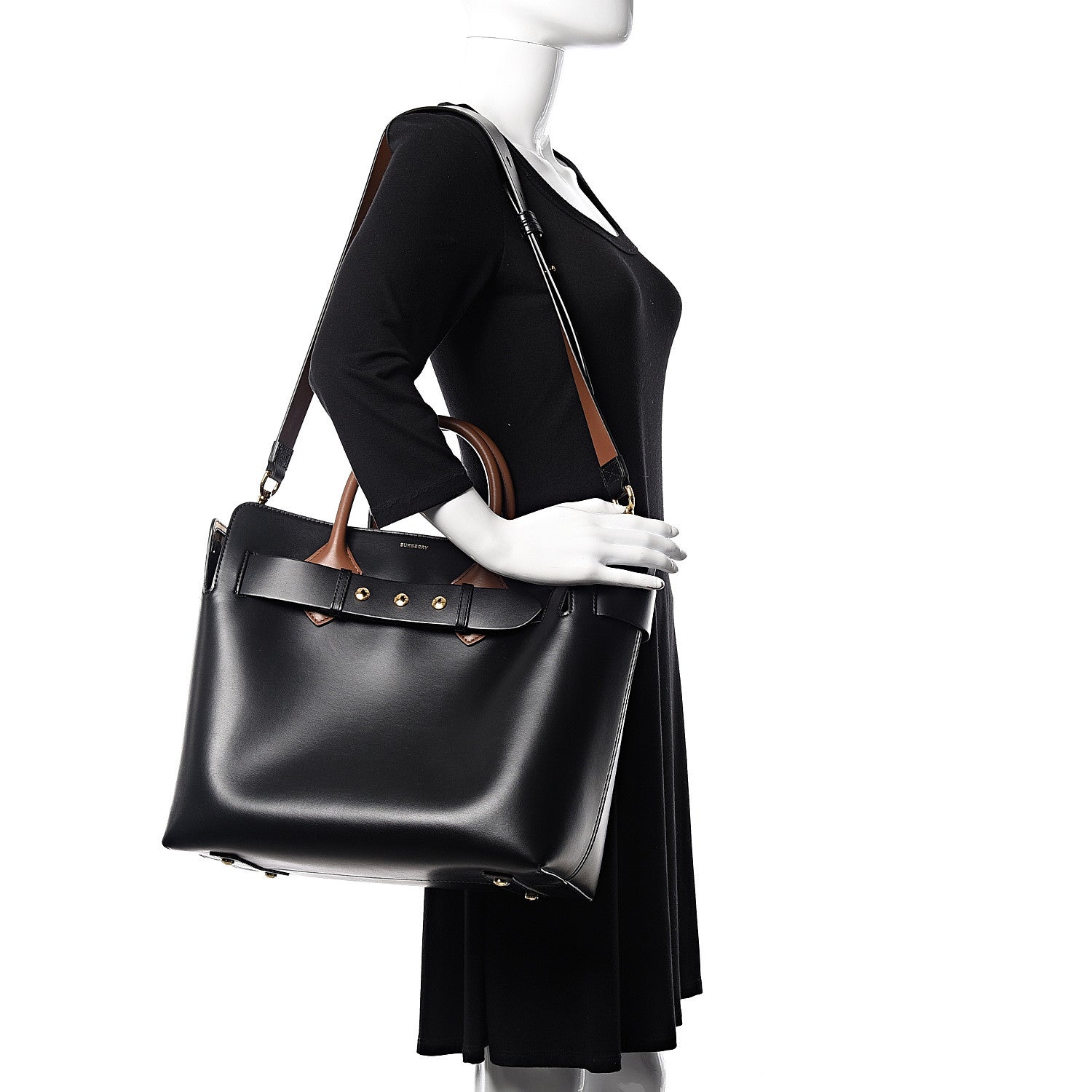 Burberry Calfskin Medium Belt Bag Black 2 of 10