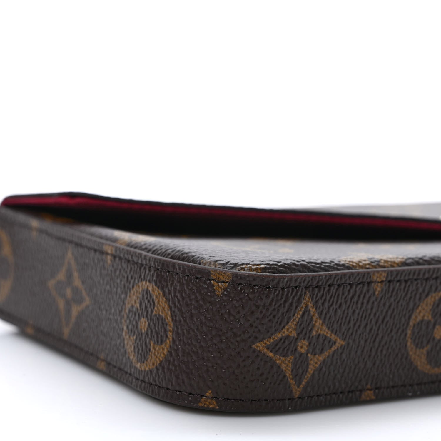 Louis Vuitton Monogram Pochette Felicie Chain Wallet Fuchsia 8 of 9