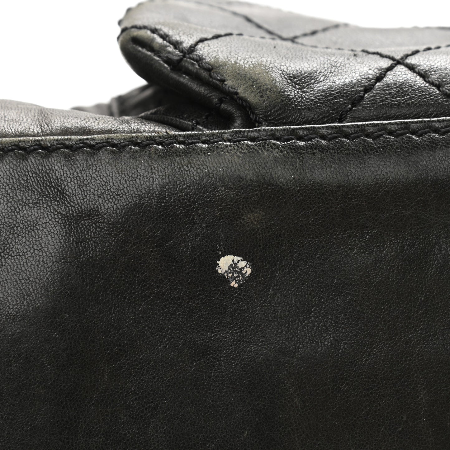 Lambskin Quilted Mademoiselle Hobo Black