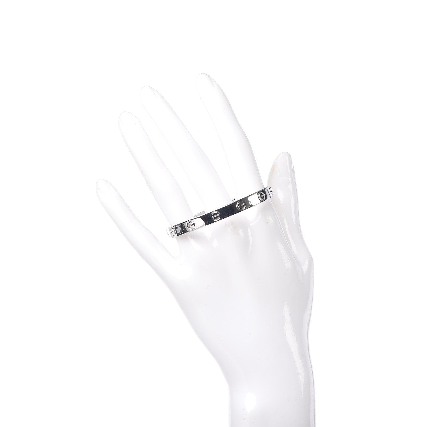 Cartier 18K White Gold LOVE Bracelet 16 4 of 10