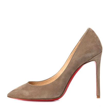 Christian Louboutin Suede Pigalle Follies 100 Pumps 37 Fennec 1 of 9