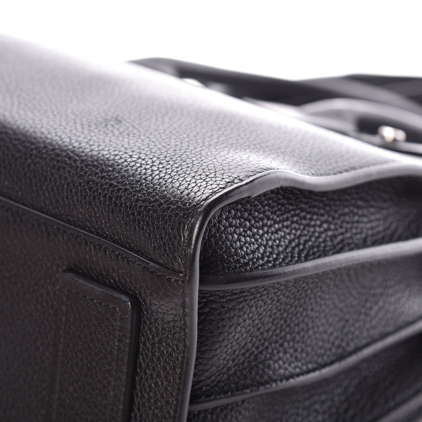Grained Calfskin Baby Sac De Jour Souple Black