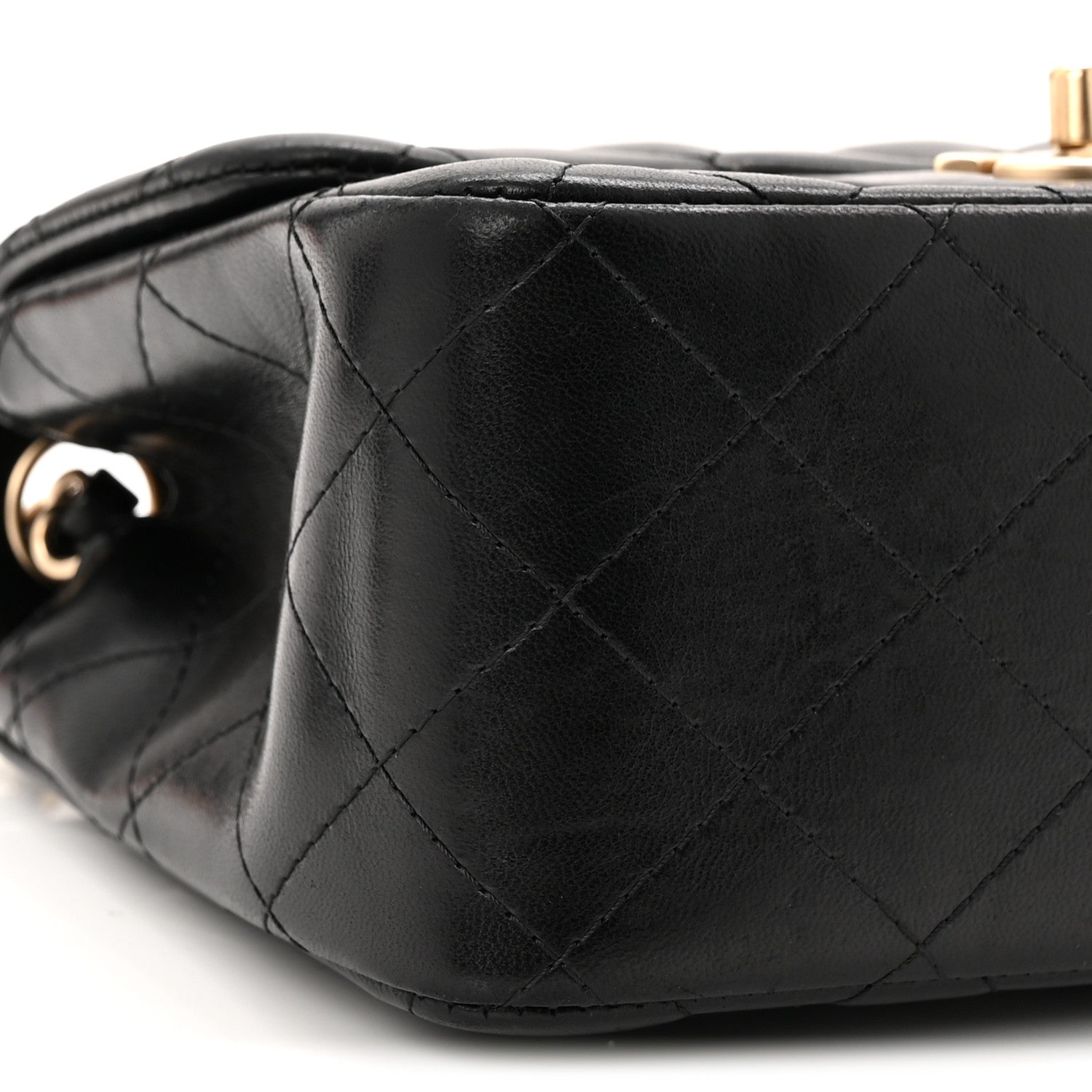 Chanel Lambskin Quilted Mini Square Flap Black 9 of 10