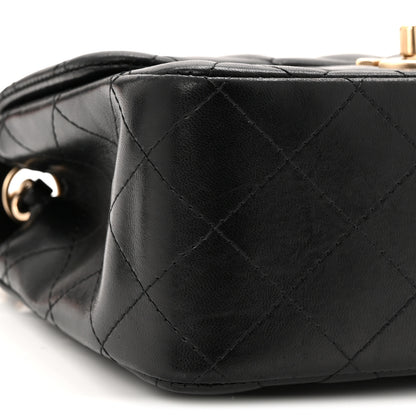 Chanel Lambskin Quilted Mini Square Flap Black 9 of 10