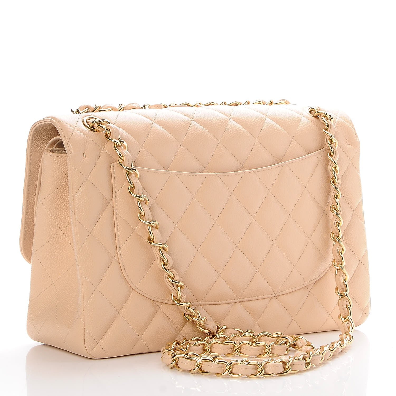 Chanel Caviar Quilted Jumbo Double Flap Beige Clair 4 of 10