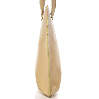 Chanel Grained Calfskin Logo Tote Beige 10 of 12