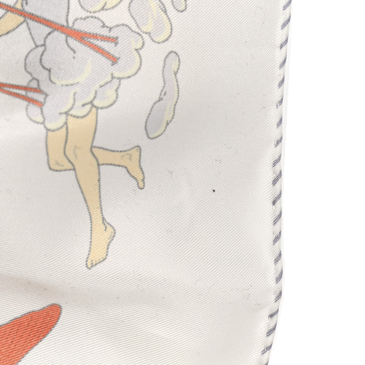 Silk Sur Mon Nuage Scarf 90 Creme Bleu Clair