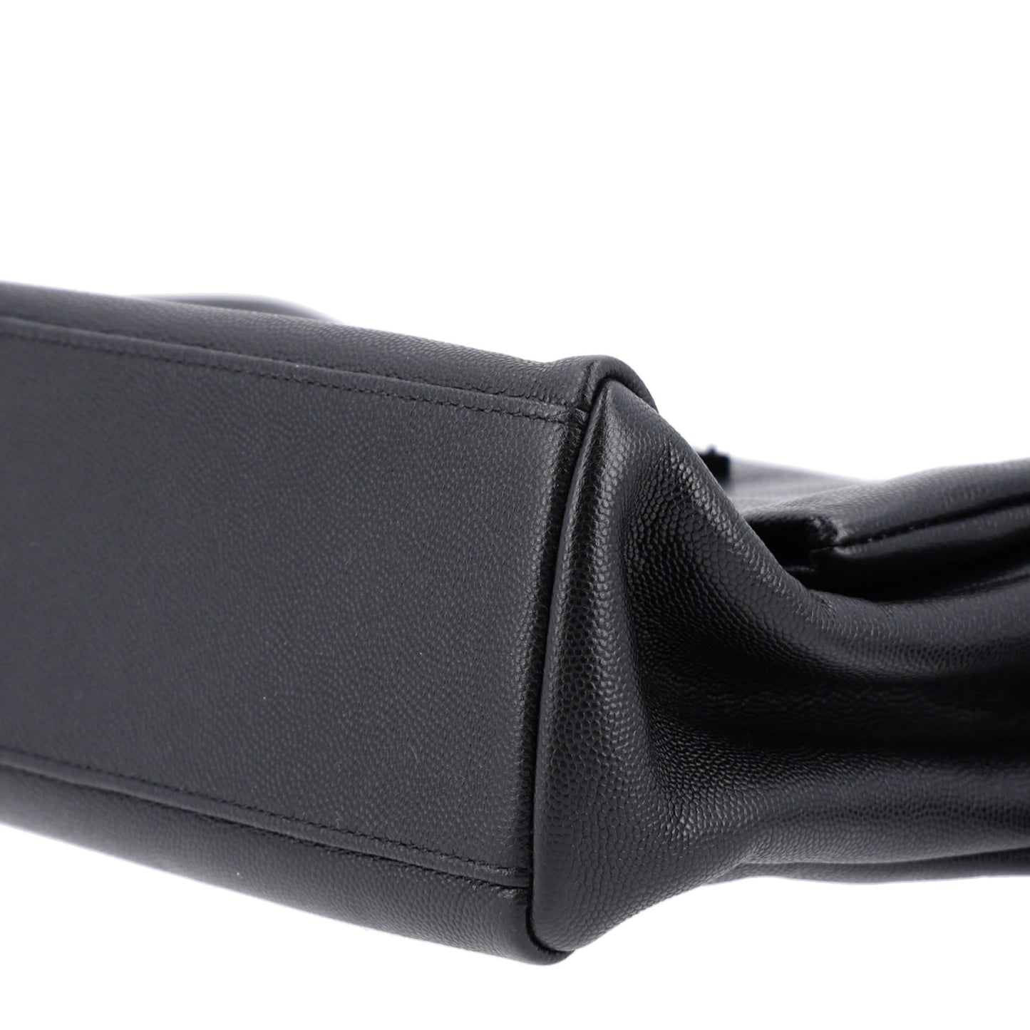 Grain De Poudre Medium West Hollywood Monogram Fold-Over Black