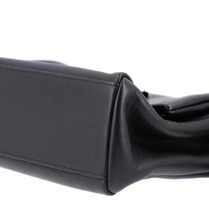 Saint Laurent Grain De Poudre Medium West Hollywood Monogram Fold-Over Black 10 of 10