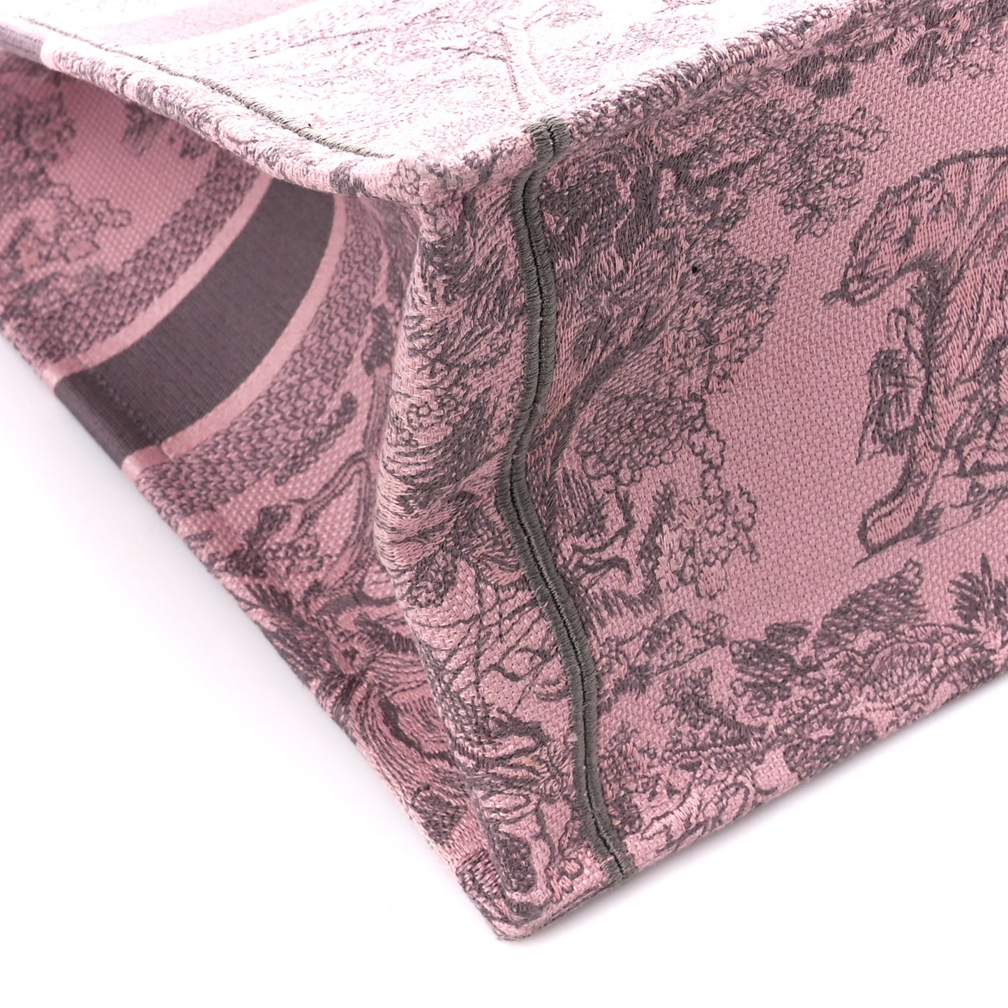 Canvas Embroidered Large Dioriviera Toile De Jouy Book Tote Pink