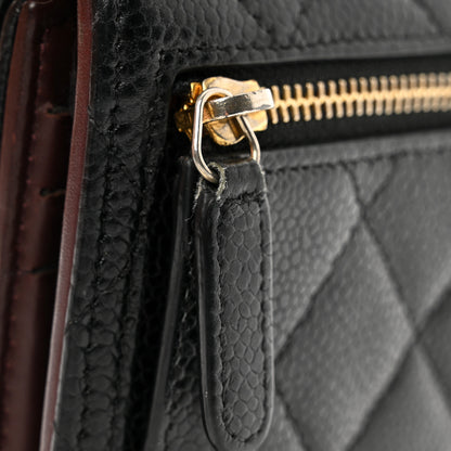 Chanel Caviar Quilted Compact Flap Wallet Black 10 of 10