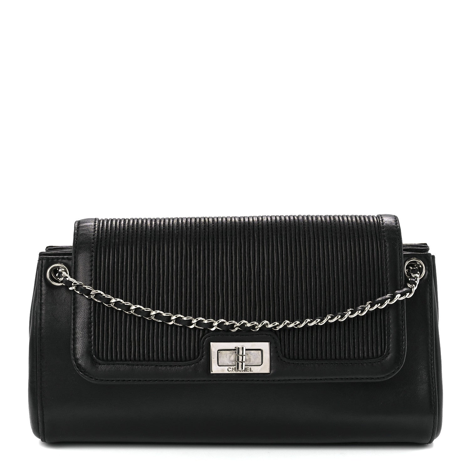 Chanel Lambskin Vertical Quilted Accordion Reissue Flap Black 1 of 11