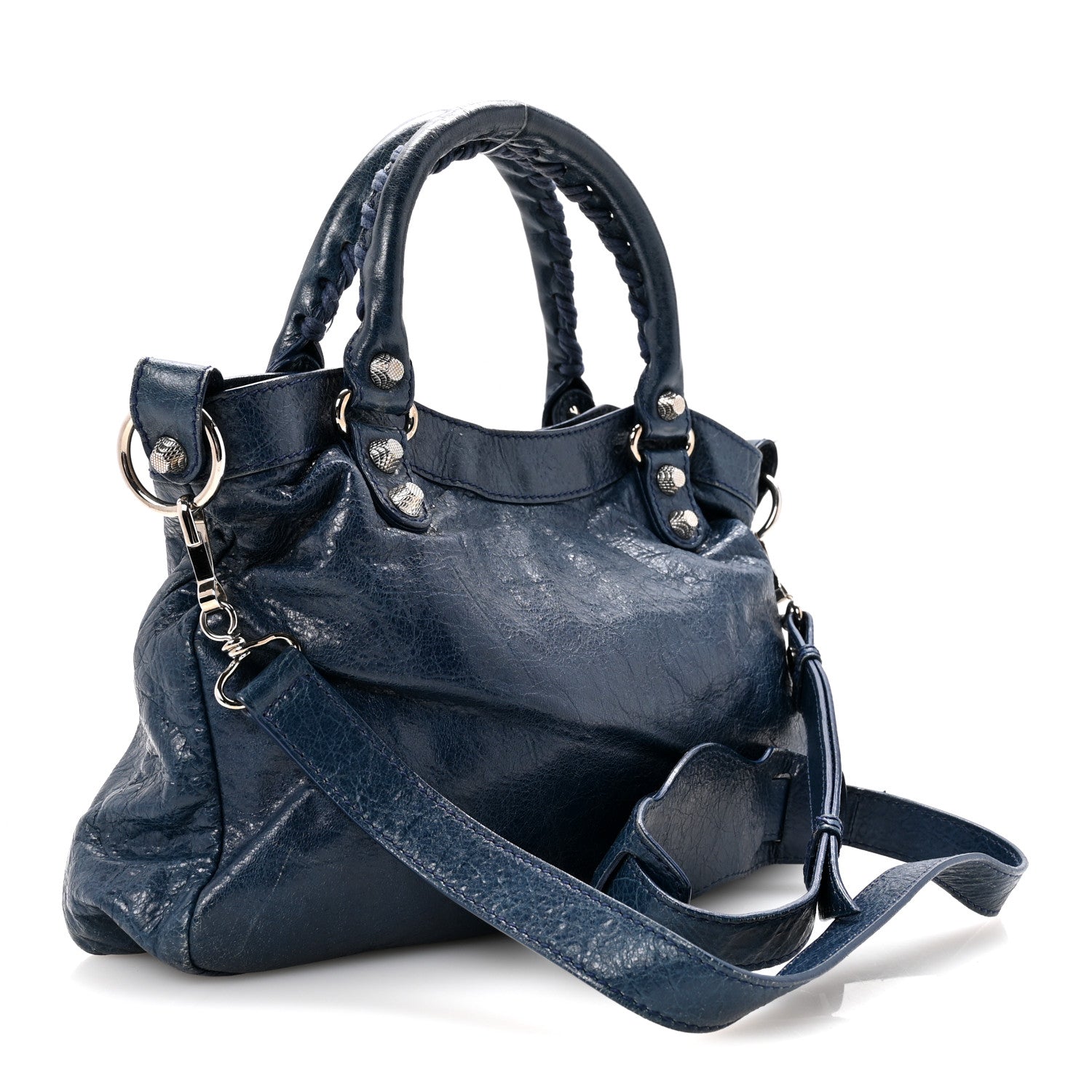 Balenciaga Agneau Giant 12 Silver Hardware Town Bleu Mineral 4 of 17