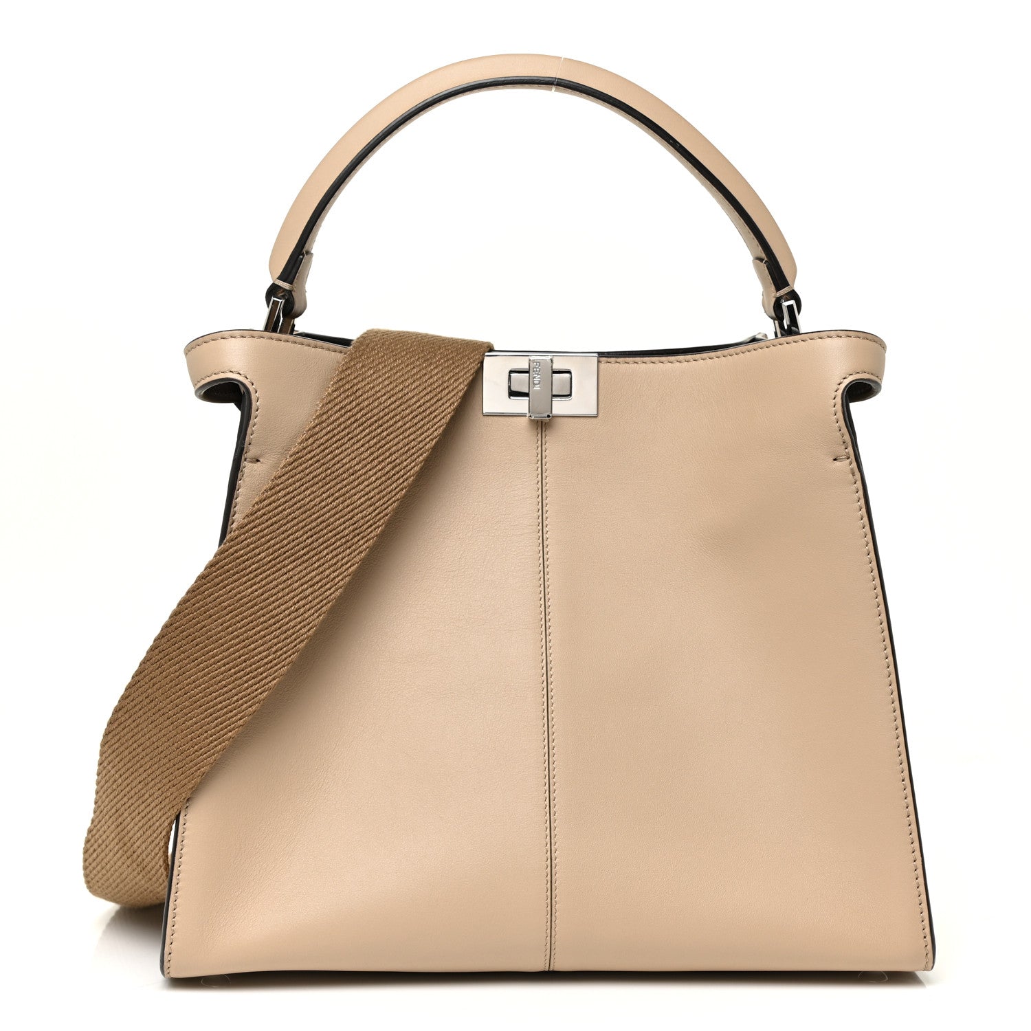 Fendi Vitello Seta Light Camoscio Medium Peekaboo X-Lite Amido Ciclamino 1 of 12