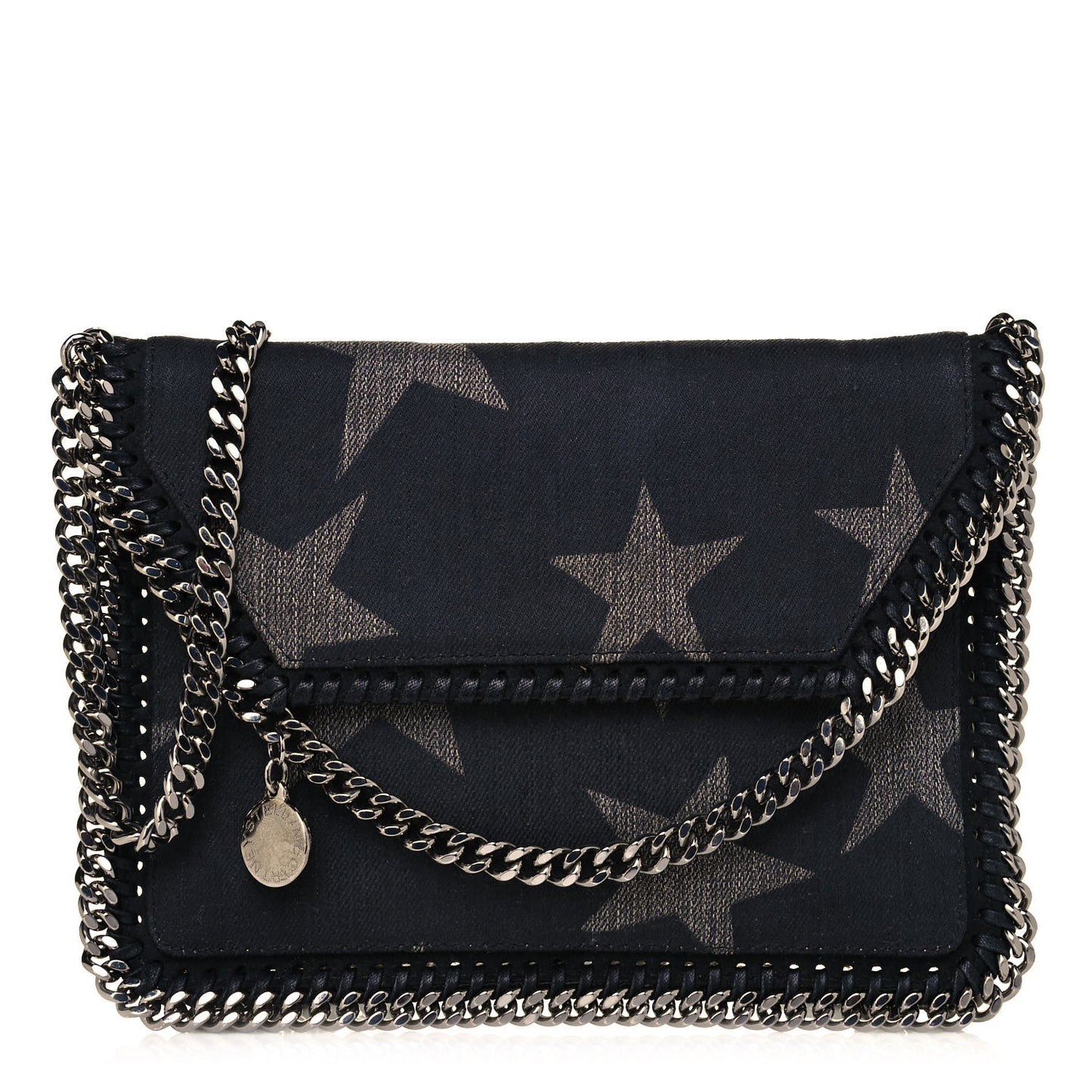 Denim Mini Star Falabella Tote Black