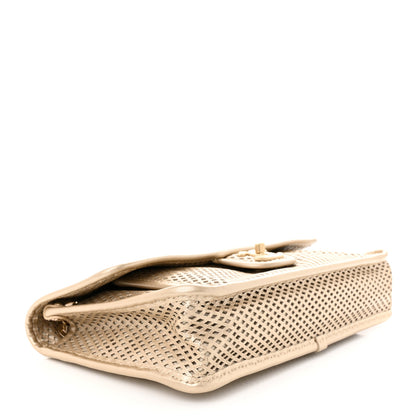 Chanel Metallic Perforated Calfskin Medium Up In The Air Flap Gold 4 of 10