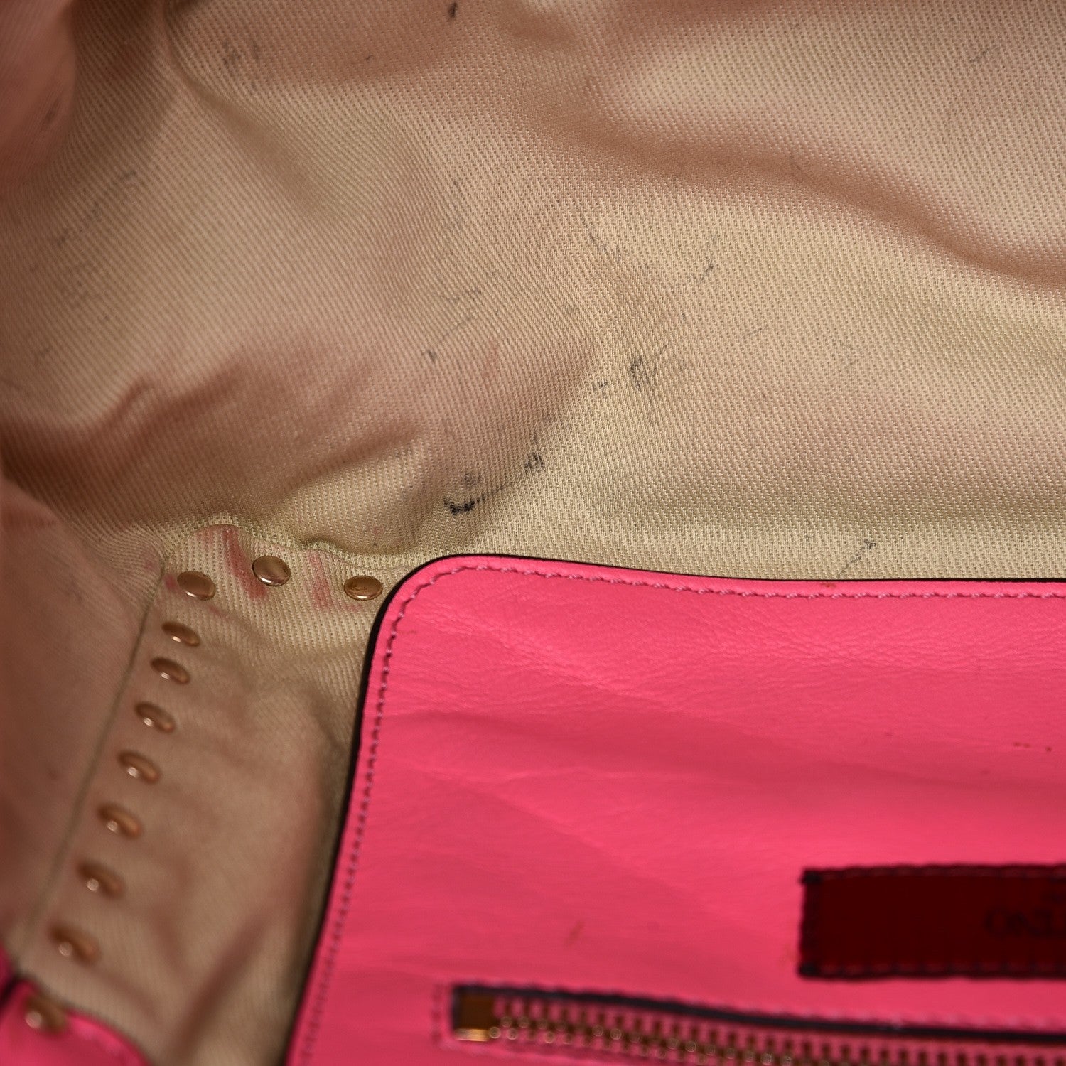 Valentino Garavani Vitello Small Rockstud Tote Fuxia Fluo 10 of 10