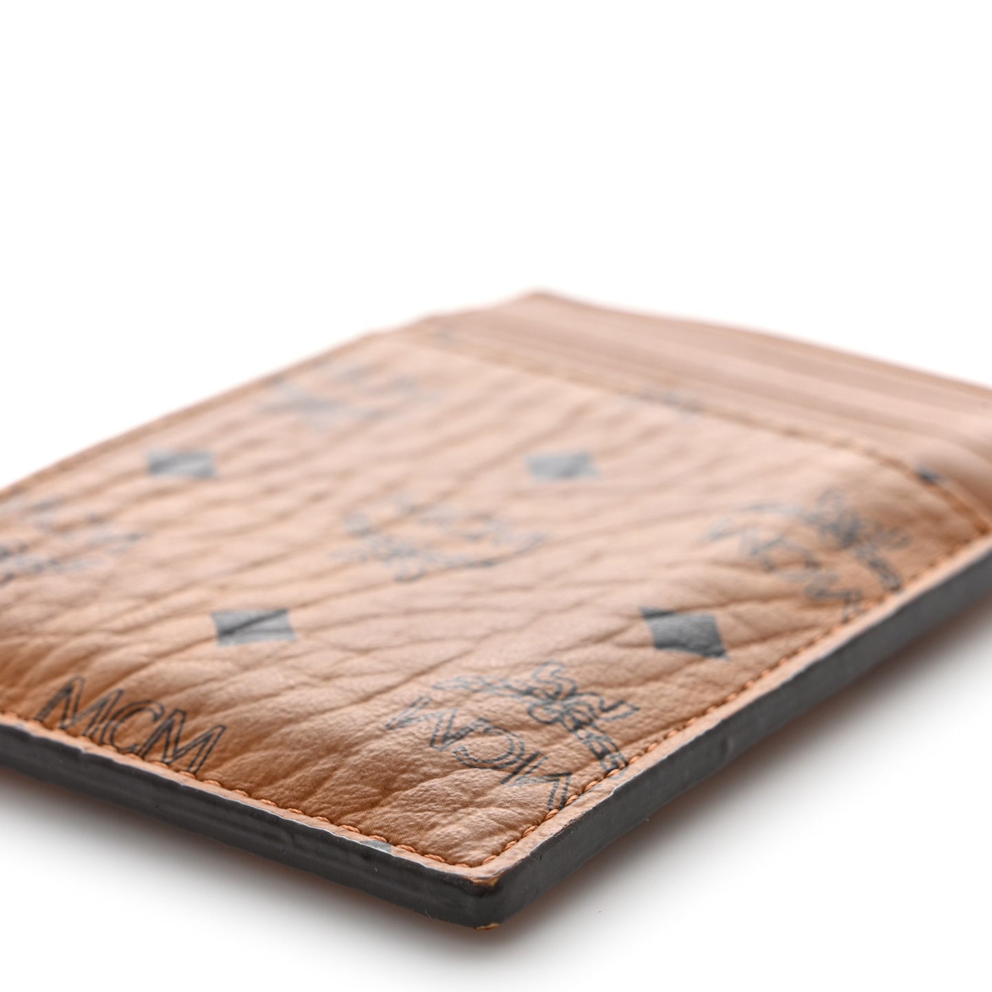 Visetos Money Clip Card Case Cognac
