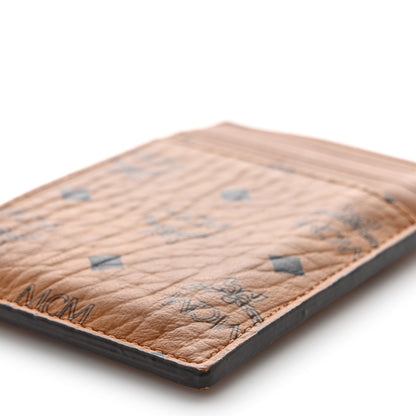 MCM Visetos Money Clip Card Case Cognac 10 of 12