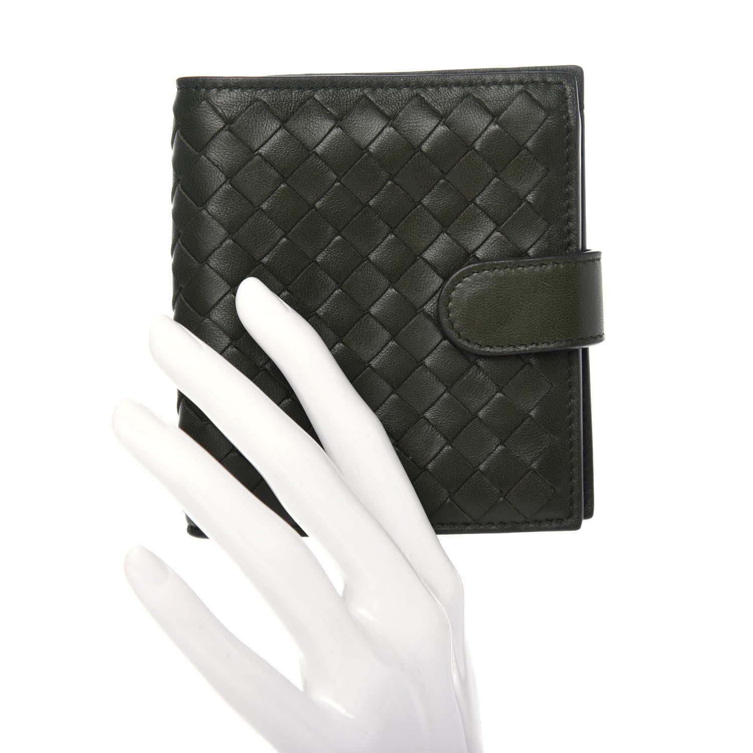 Bottega Veneta Nappa Intrecciato Mini Wallet Moss 2 of 9