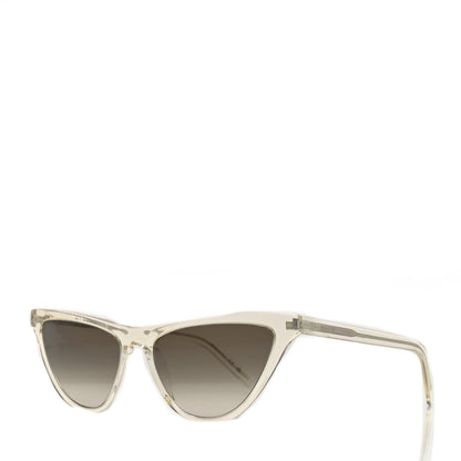 Saint Laurent Acetate SL 550 Slim Cat Eye Sunglasses Yellow Brown 1 of 7