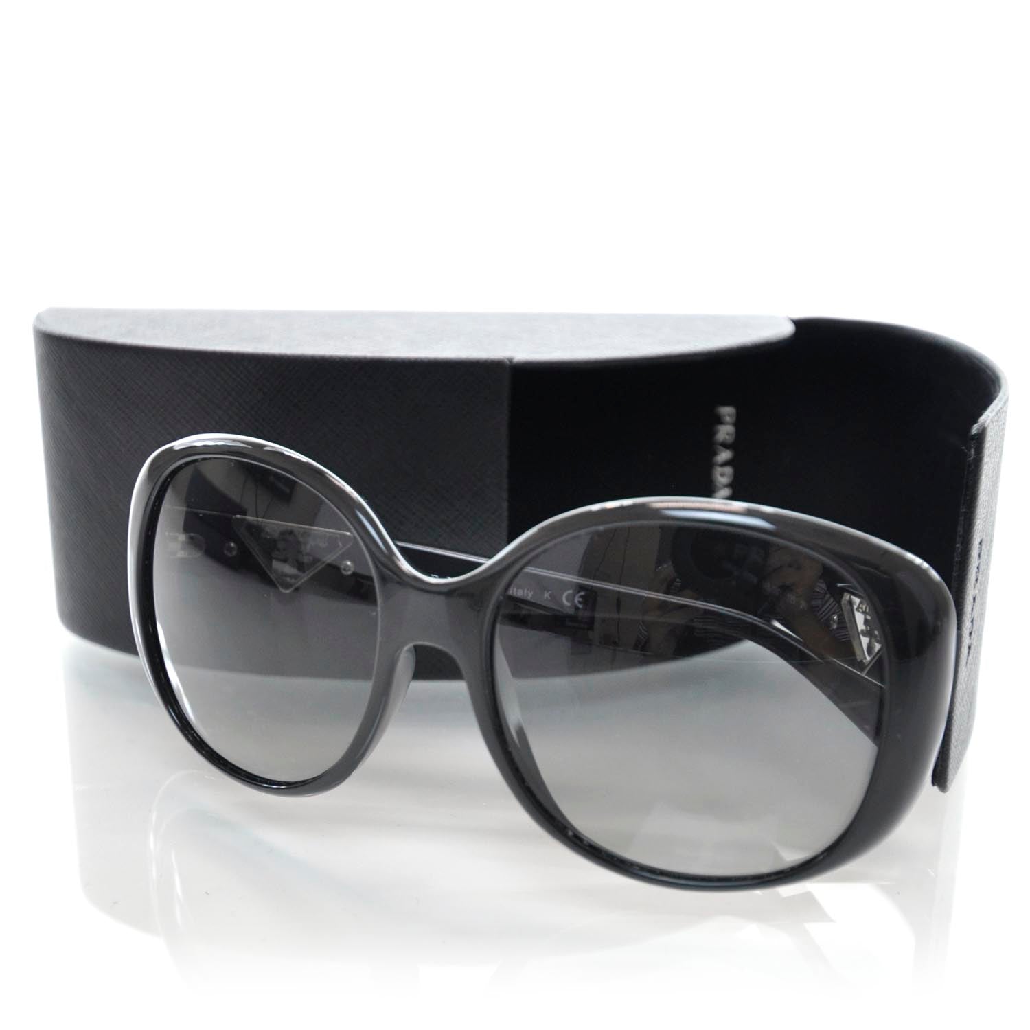 Prada Logo Sunglasses SPR 15O Black 8 of 8