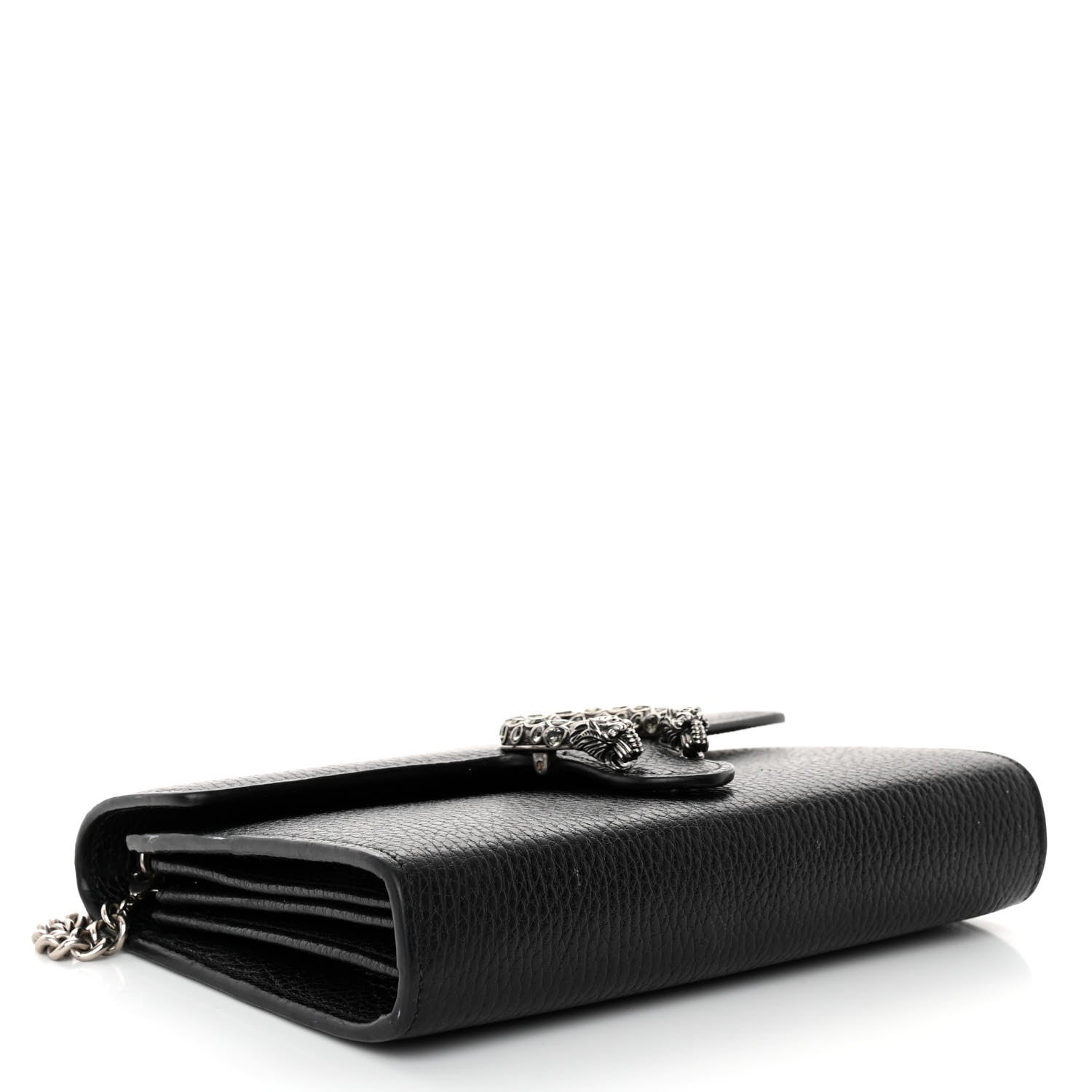 Gucci Calfskin Mini Dionysus Chain Wallet Black 4 of 11