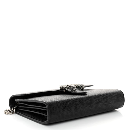 Gucci Calfskin Mini Dionysus Chain Wallet Black 4 of 11