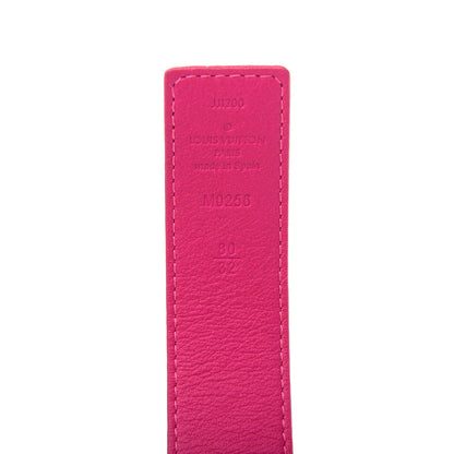 Louis Vuitton Calfskin Monogram 30mm LV Initiales Reversible Belt 80 32 Pink 5 of 5