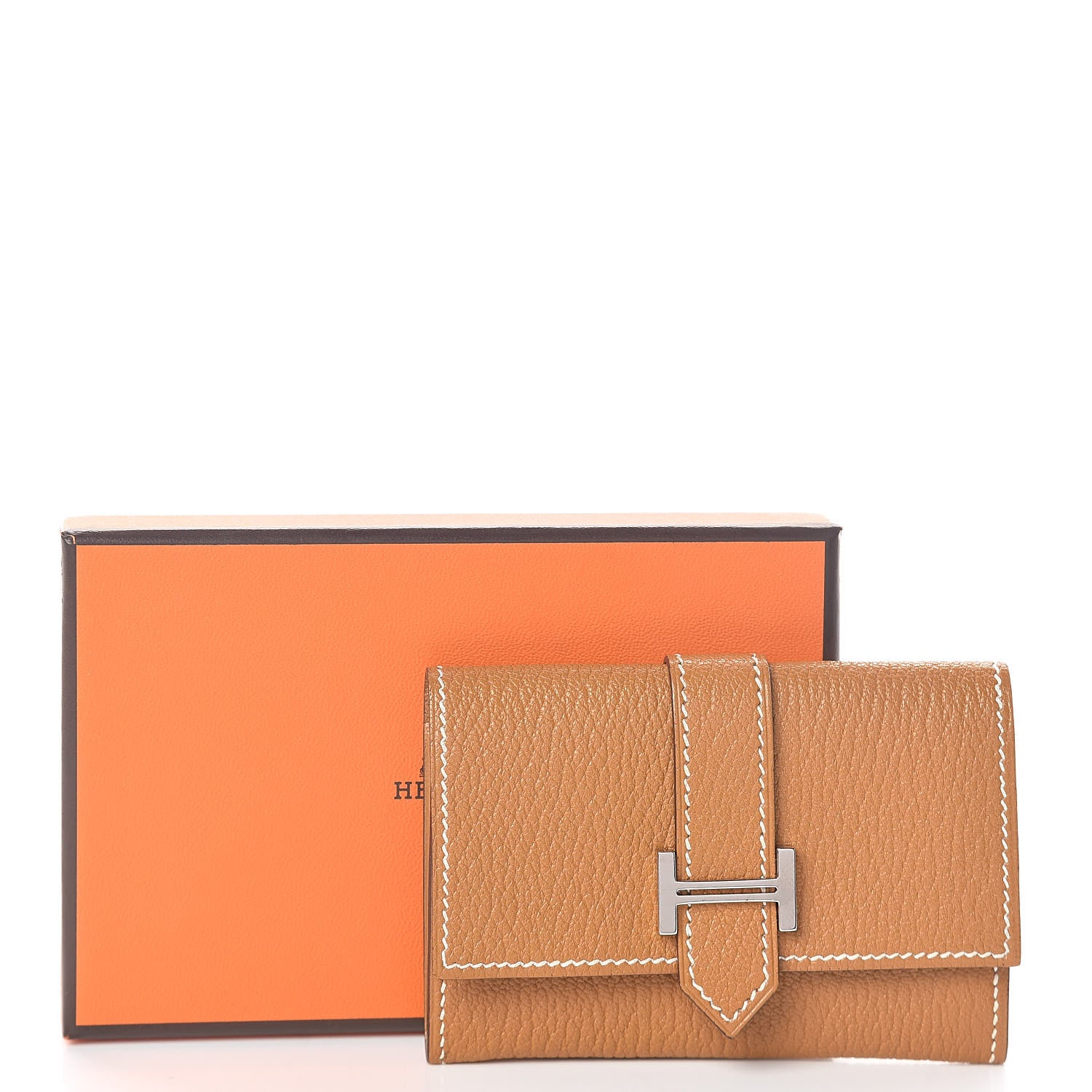 Hermes Chevre Mysore Bearn Card Case Wallet Sable 8 of 8