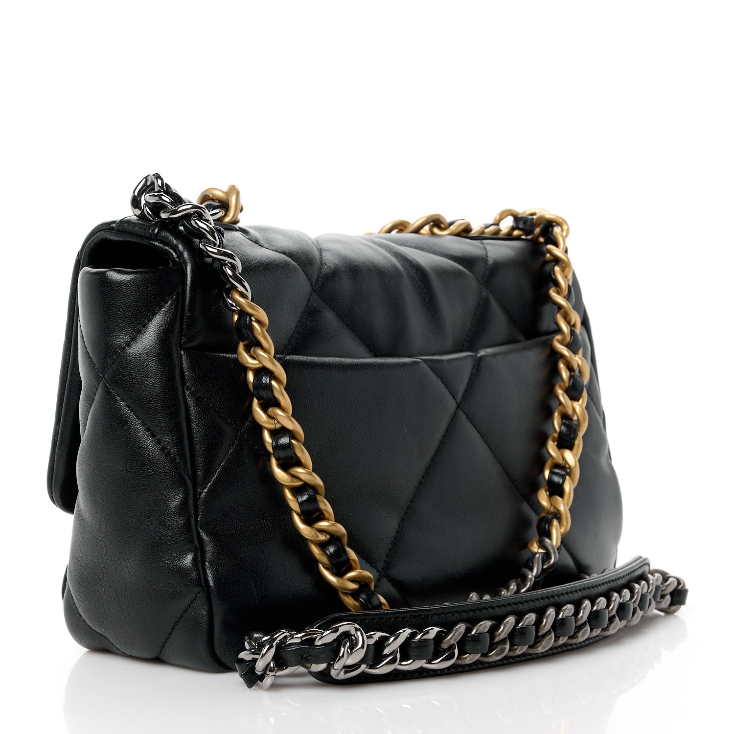 Chanel Lambskin Quilted Medium Chanel 19 Flap Black 3 of 10