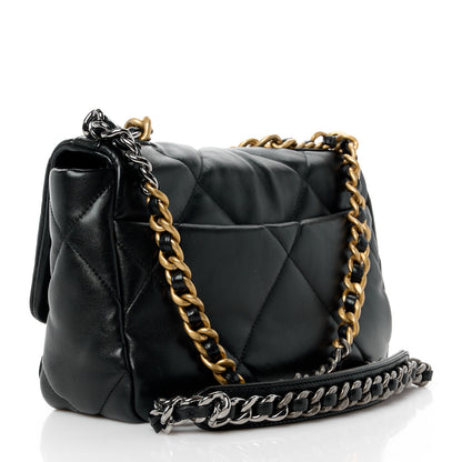 Chanel Lambskin Quilted Medium Chanel 19 Flap Black 3 of 10