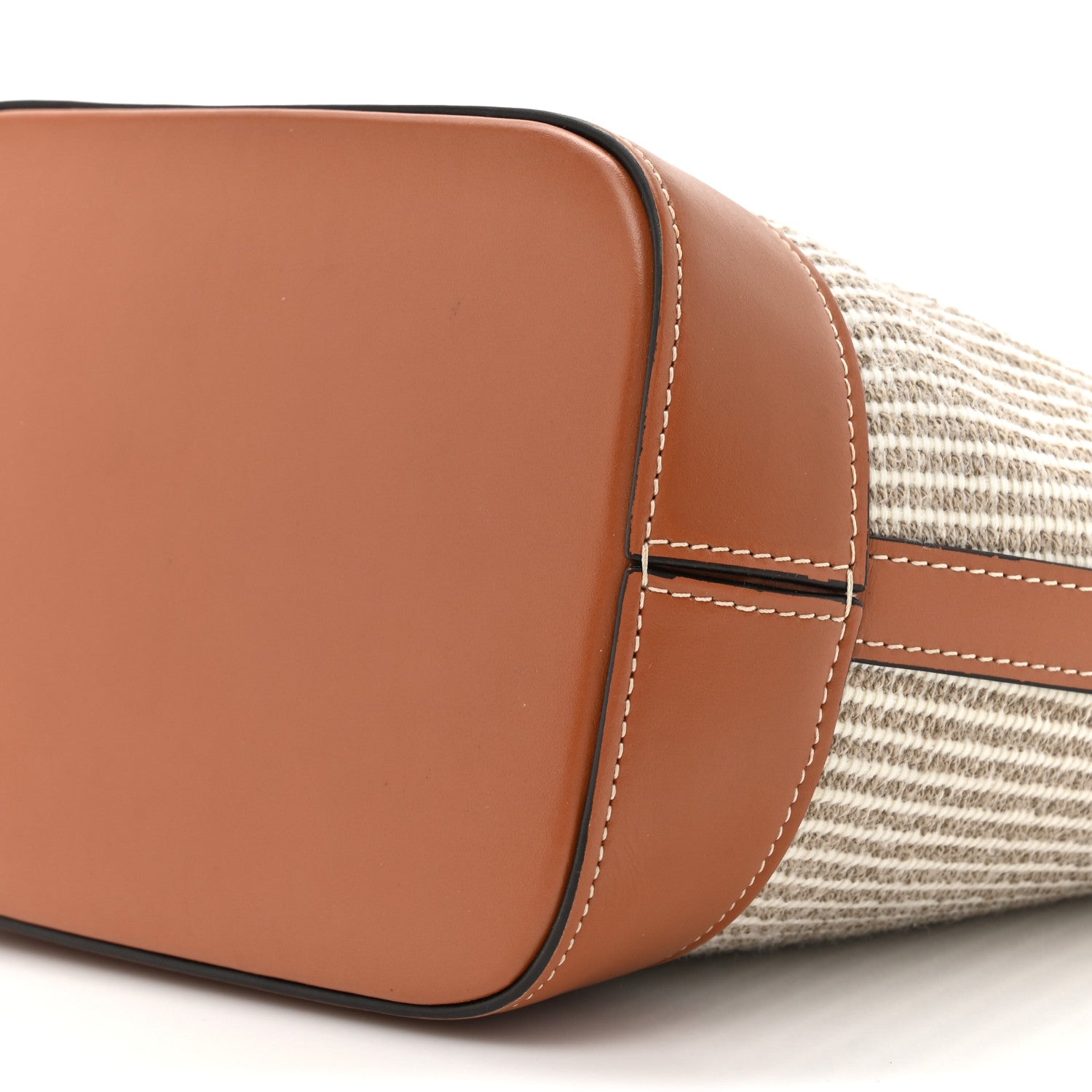 Celine Canvas Calfskin Triomphe Small Bucket Bag Vanilla Tan 9 of 11