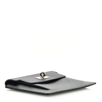 Hermes Epsom Kelly Pocket Compact Wallet Black 4 of 7