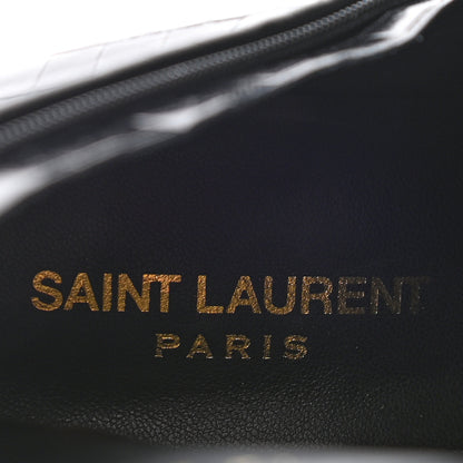 Saint Laurent Shiny Crocodile Embossed Jane 90 Zip Booties 39.5 Black 7 of 9