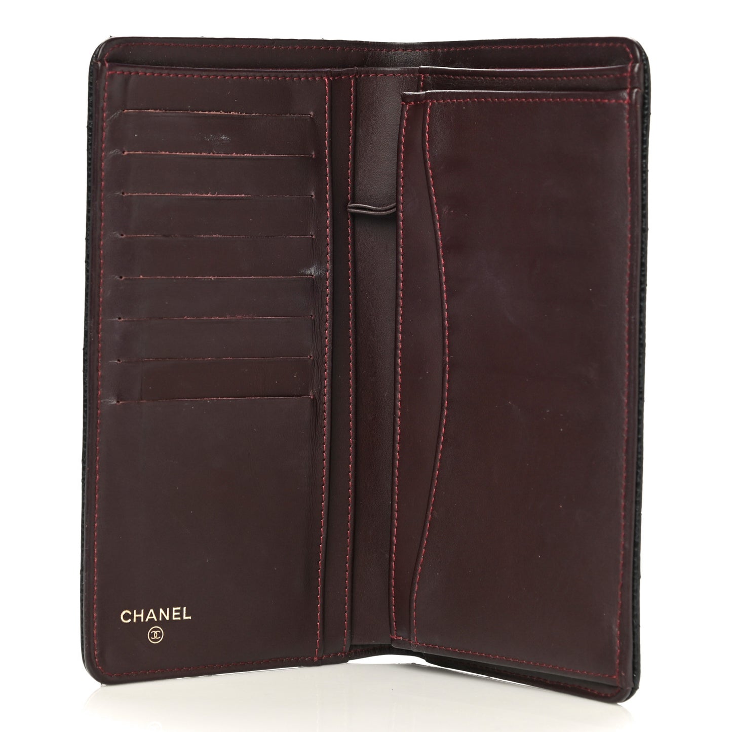 Caviar Quilted Yen Wallet Black