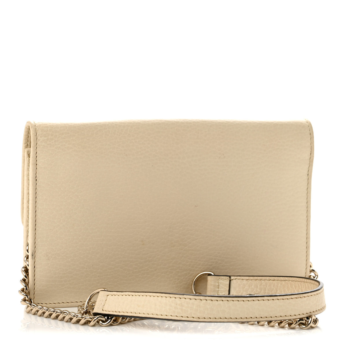 Gucci Dollar Calfskin Interlocking G Chain Wallet Ivoire 3 of 14