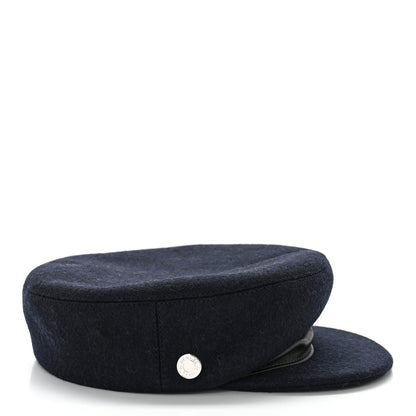Hermes Cashmere Swift Womens Deauville Cap 57 Black 5 of 9