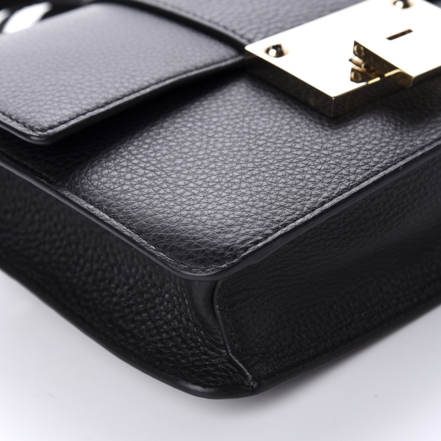 Grainy Pebbled Rebel Crossbody Bag Black