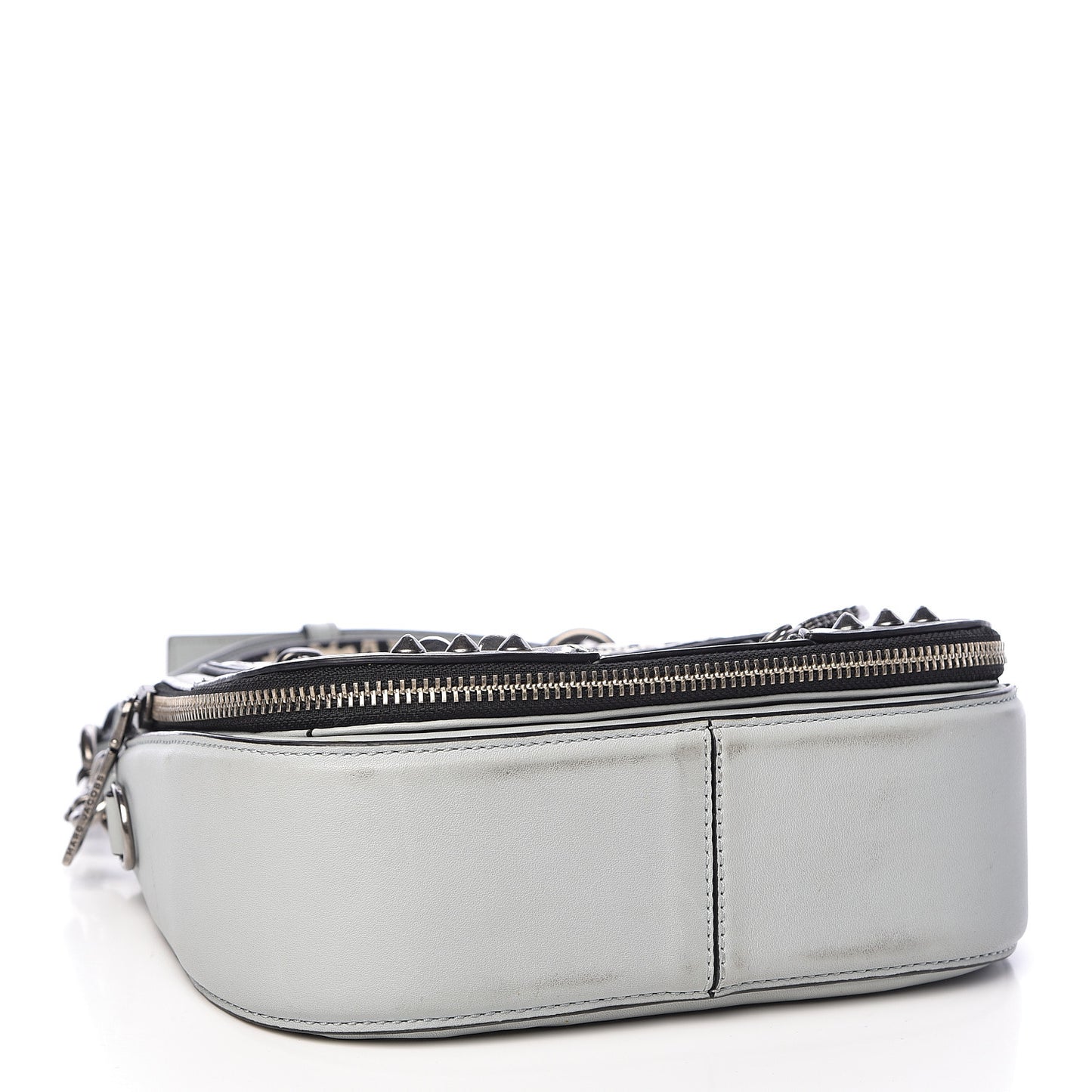 Calfskin Embellished Animal Mashup Saddle Bag Frost Multi