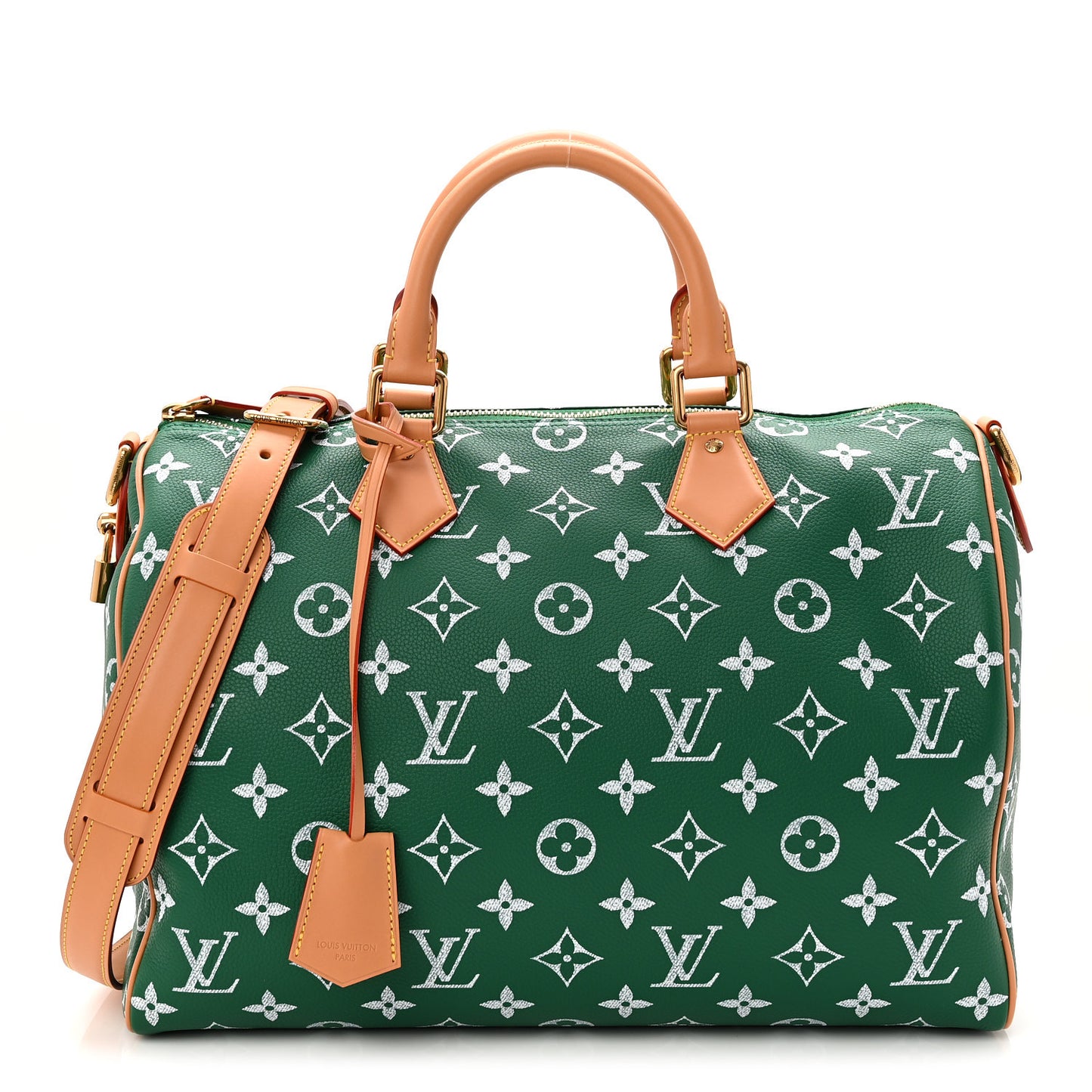 Calfskin Monogram Speedy P9 Bandouliere 40 Green