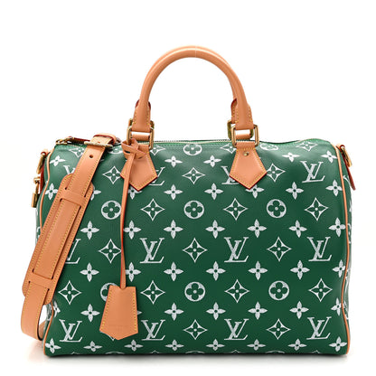 Louis Vuitton Calfskin Monogram Speedy P9 Bandouliere 40 Green 1 of 12