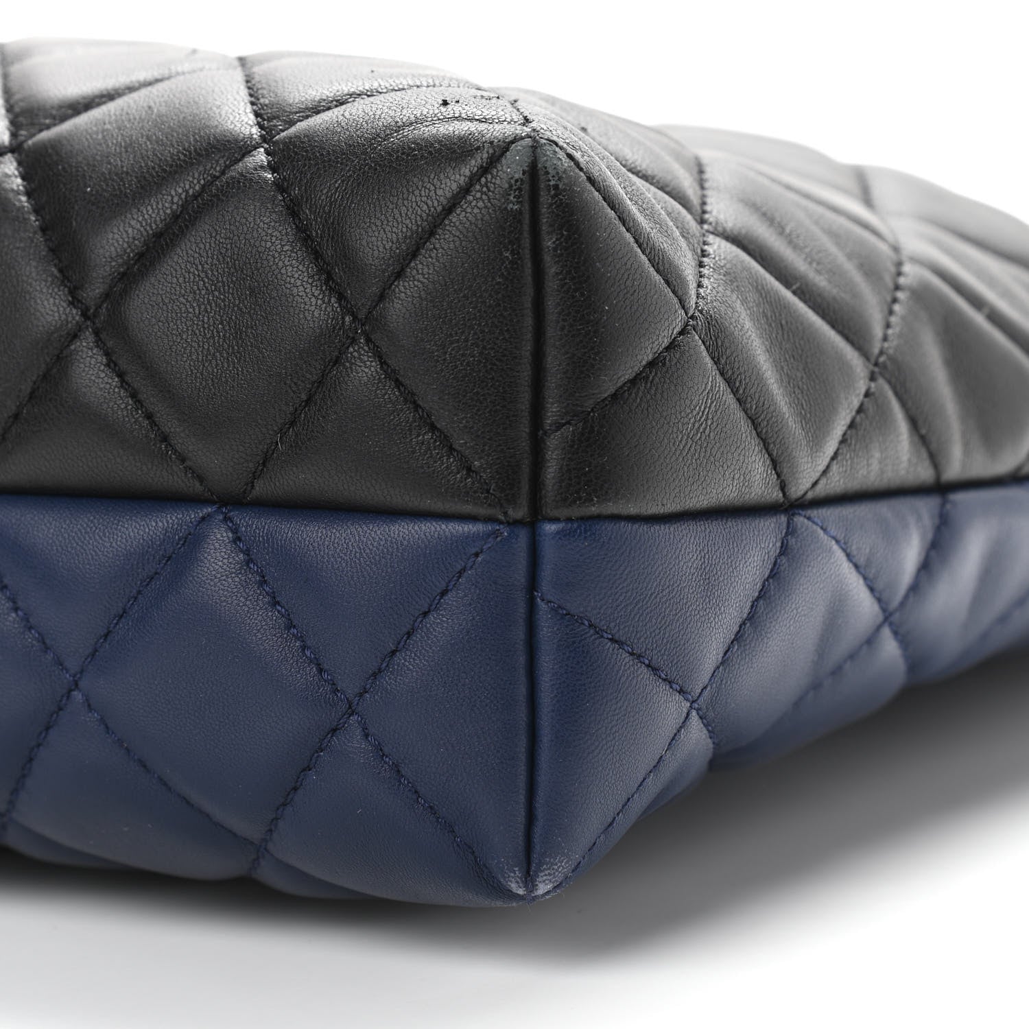 Chanel Lambskin Quilted Small Urban Delight Tote Black Blue 10 of 15