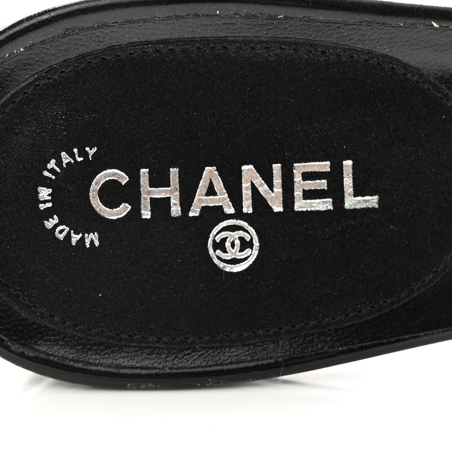 Chanel Patent Crystal Embellished Sandals 40 Black 6 of 9