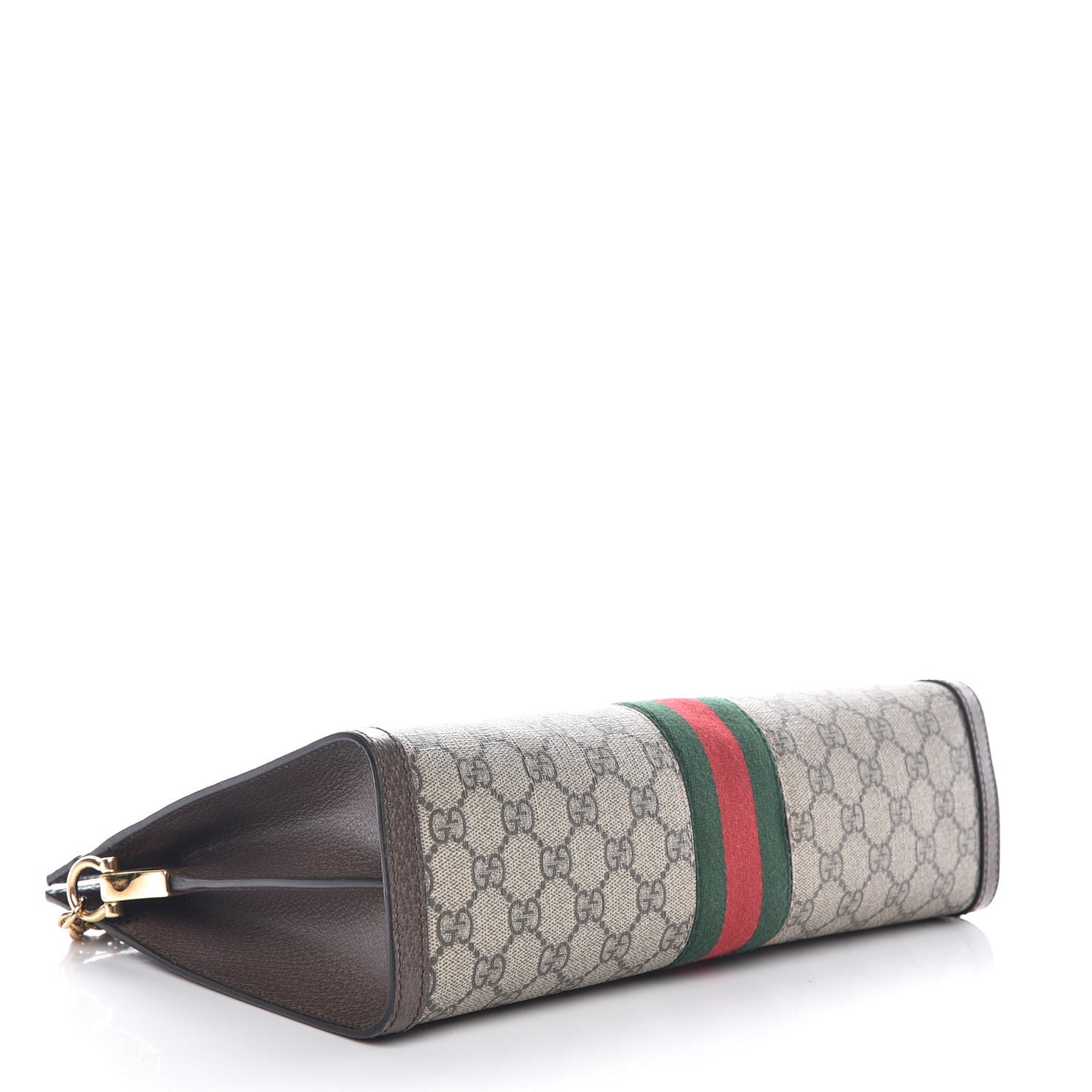 GG Supreme Monogram Web Medium Ophidia Chain Shoulder Bag Brown