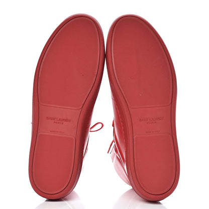 Saint Laurent Calfskin Mens Court Classic SL/01H High Top Sneakers 44 New Red 5 of 13