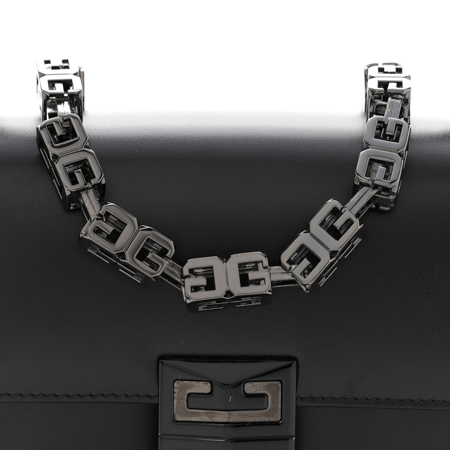 Box Calfskin Small 4G Cube Chain Shoulder Bag So Black