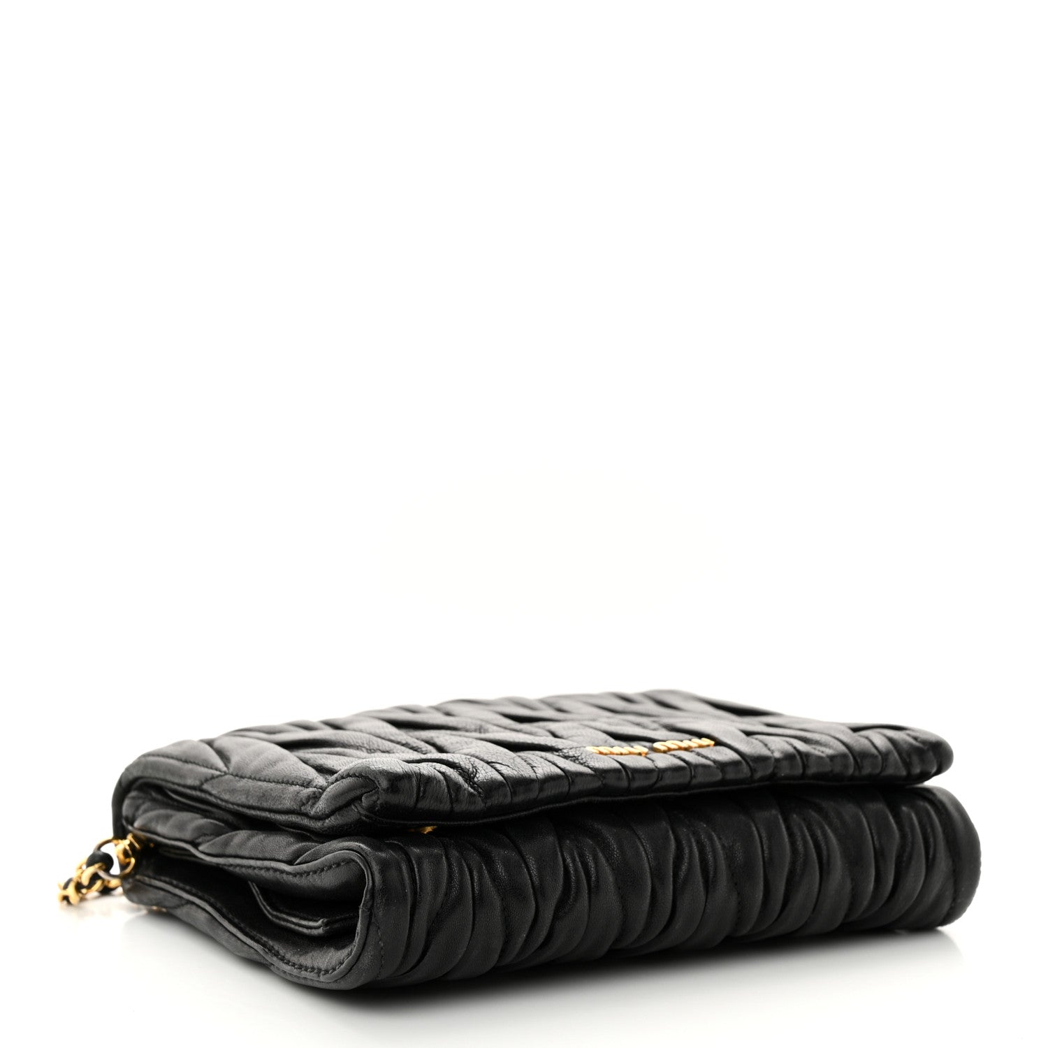 Miu Miu Nappa Matelasse Chain Crossbody Black 4 of 12