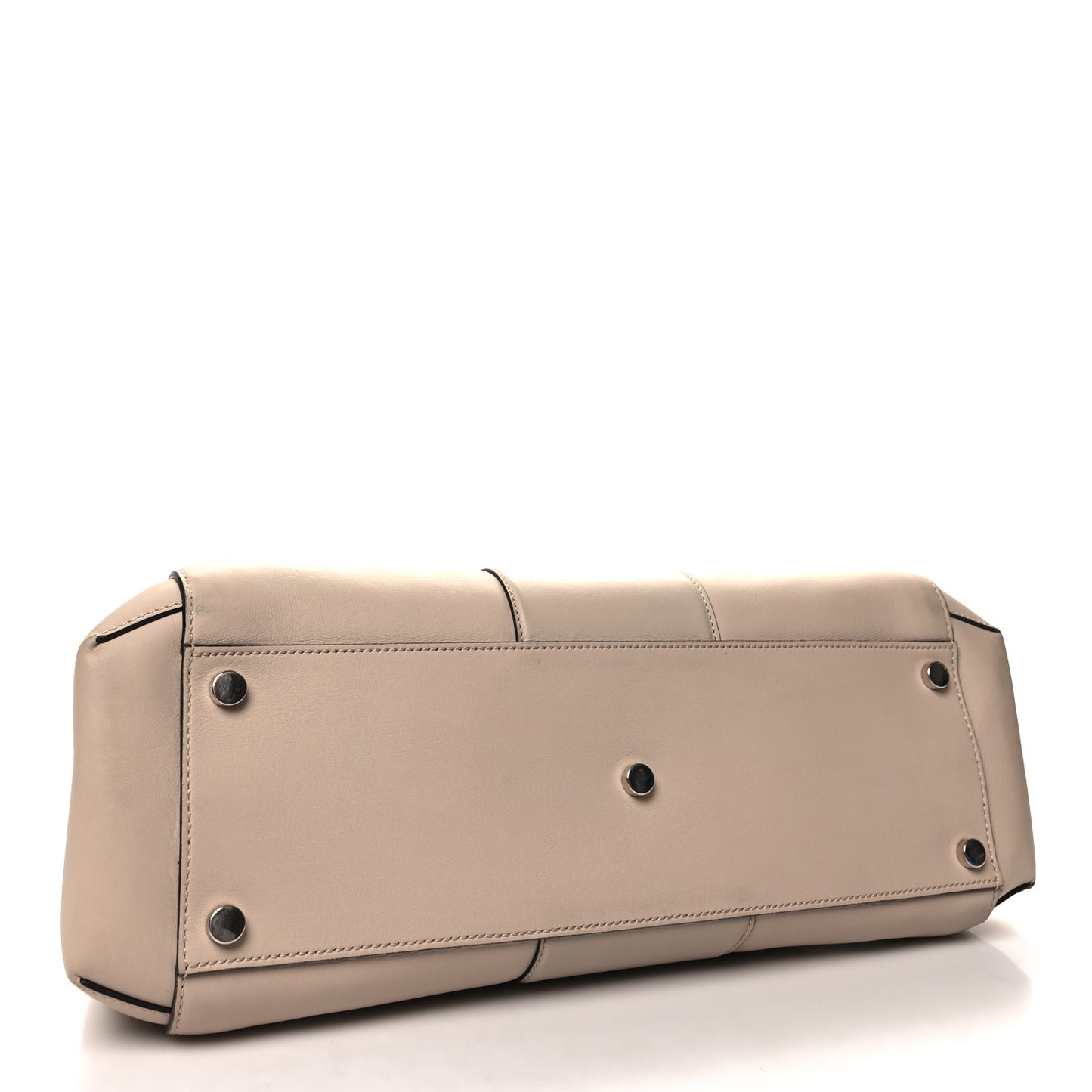 Calfskin Snakeksin Lady Bamboo Top Handle Bag Nude